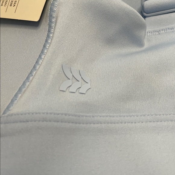 NWT ALL IN MOTION Light Blue Front-Zip Racerback Sports Bra.  Size 34D - Picture 6 of 6